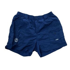 AFTCO The Original Fishing Shorts Navy Blue Mens Size 44 Alabama Deep Sea Rodeo
